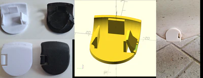 onderdeel vespa bromfiets 2 (zwart is origineel, wit is nagemaakt model)